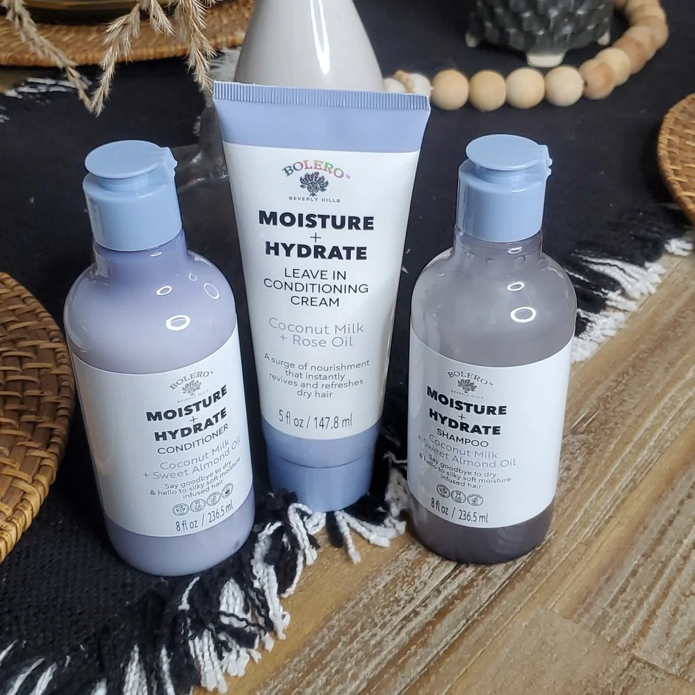 BOLERO All Natural Shampoo,Conditioner and Leave -In Conditioning Cream Set of 3 - Picture 8 of 8